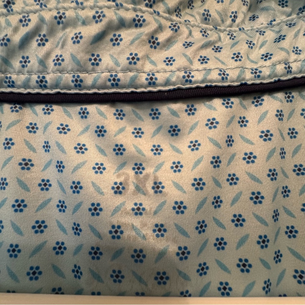 Men's Blue Patterned Performance Polo Shirt 3XL - Picture 4 of 4